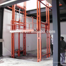 Low price warehouse freight elevator hydraulic guide rail platform cargo lift